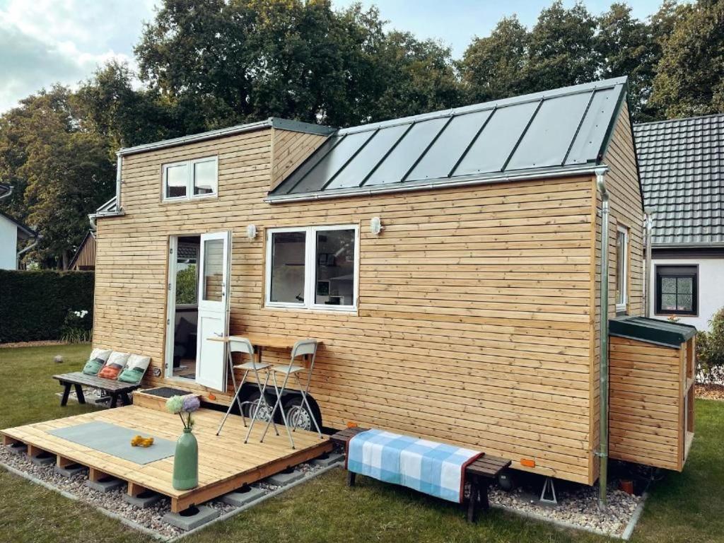 Tiny House Fleesensee Mit Eigenem Garten Und Nur Wenige Meter Vom Seeufer Göhren-Lebbin エクステリア 写真